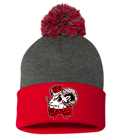 WSSU G&R Retro Ram Beanie w/ Pom