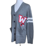 WSSU Gray 2-Stripe Cardigan