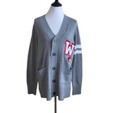 WSSU Gray 2-Stripe Cardigan