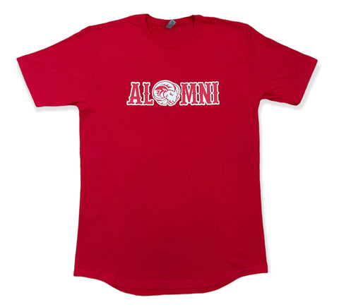 Red WSSU Alumni Logo Long Body Tee